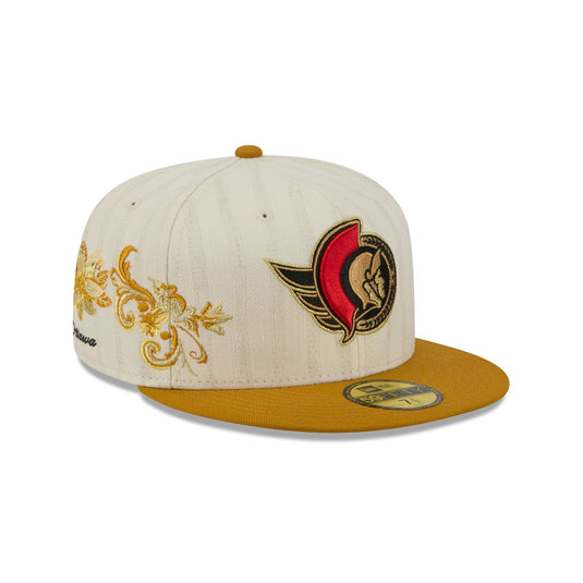 Ottawa Senators Chrome Herringbone 59FIFTY Fitted Hat - New Era Cap