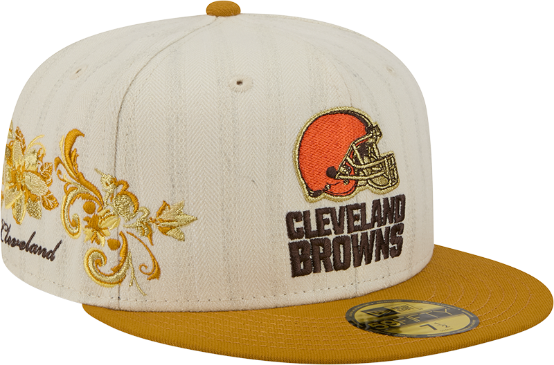 Cleveland Browns Chrome Herringbone 59FIFTY Fitted Hat