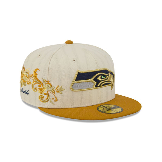 Seattle Seahawks Chrome Herringbone 59FIFTY Fitted Hat - New Era Cap