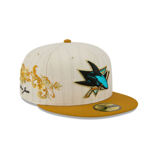 San Jose Sharks Chrome Herringbone 59FIFTY Fitted Hat - New Era Cap