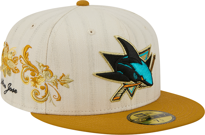 San Jose Sharks Chrome Herringbone 59FIFTY Fitted Hat