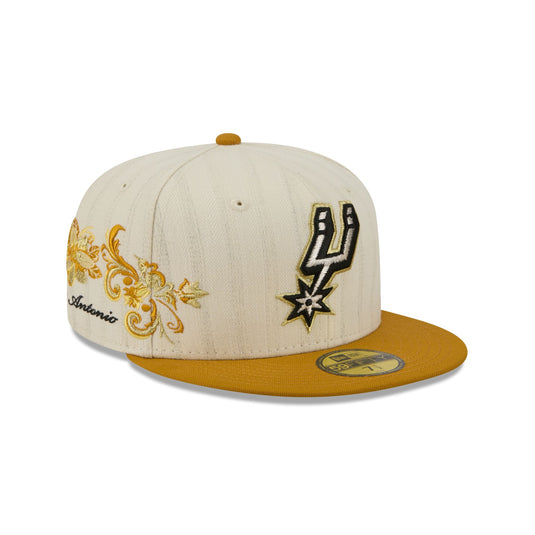 San Antonio Spurs Chrome Herringbone 59FIFTY Fitted Hat - New Era Cap