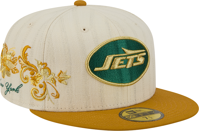 New York Jets Chrome Herringbone 59FIFTY Fitted Hat