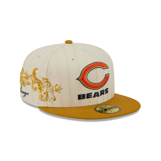 Chicago Bears Chrome Herringbone 59FIFTY Fitted Hat - New Era Cap
