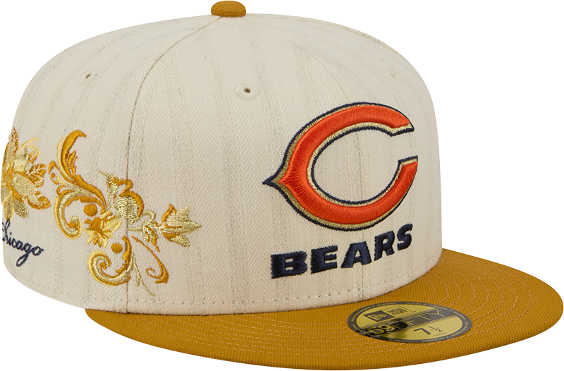 Chicago Bears Chrome Herringbone 59FIFTY Fitted Hat