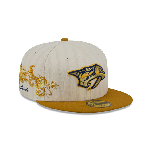 Nashville Predators Chrome Herringbone 59FIFTY Fitted Hat - New Era Cap