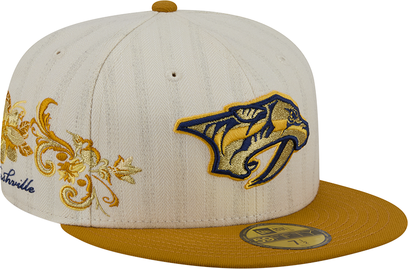 Nashville Predators Chrome Herringbone 59FIFTY Fitted Hat