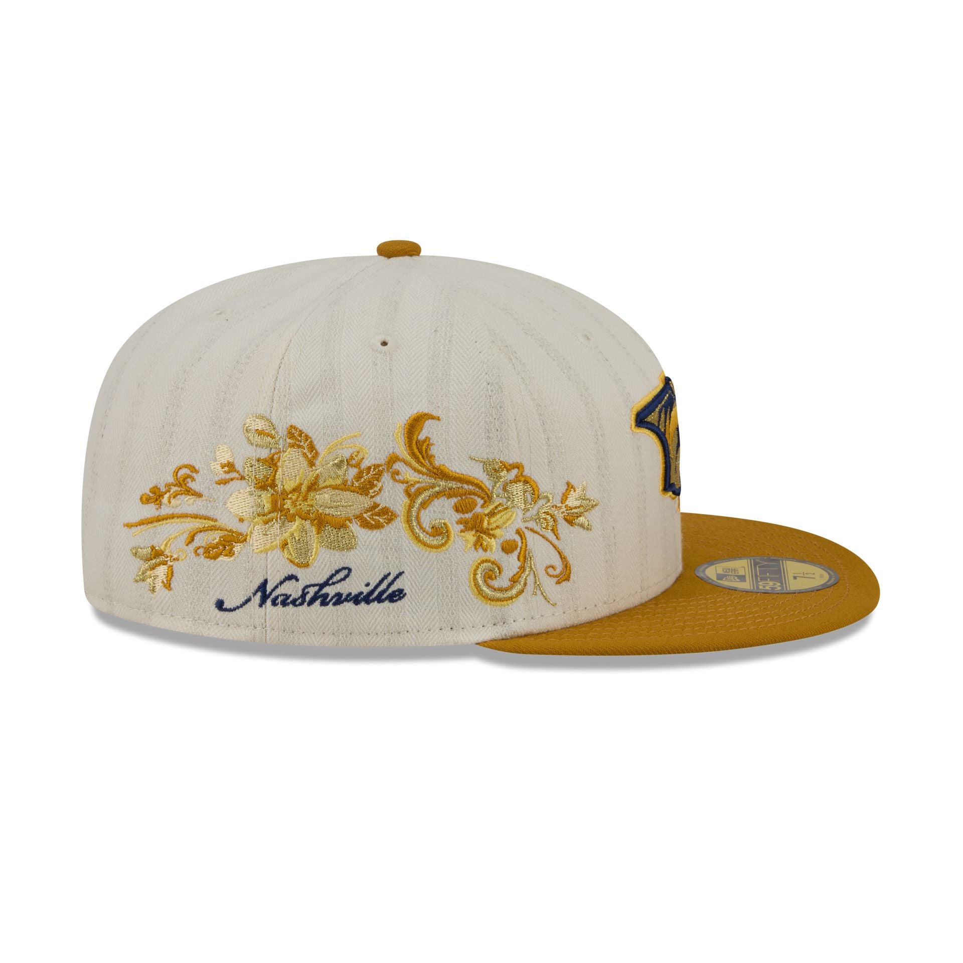 Nashville Predators Chrome Herringbone 59FIFTY Fitted Hat