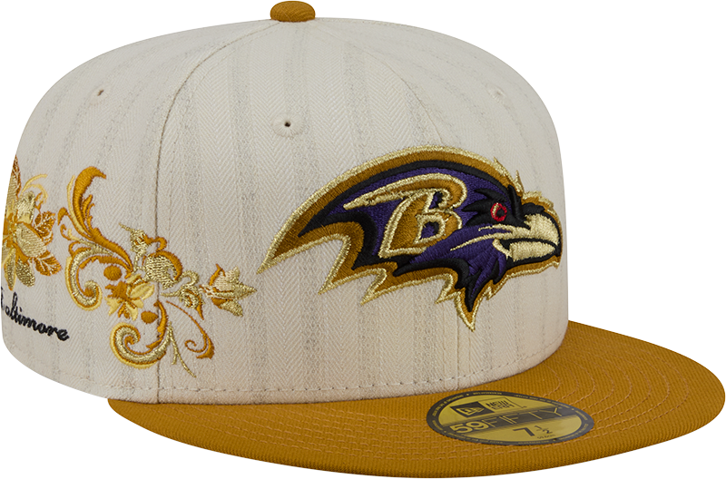 Baltimore Ravens Chrome Herringbone 59FIFTY Fitted Hat