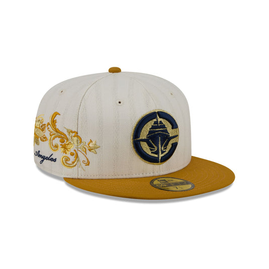 Los Angeles Clippers Chrome Herringbone 59FIFTY Fitted Hat - New Era Cap