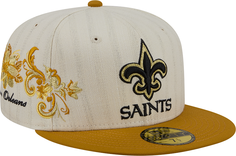 New Orleans Saints Chrome Herringbone 59FIFTY Fitted Hat