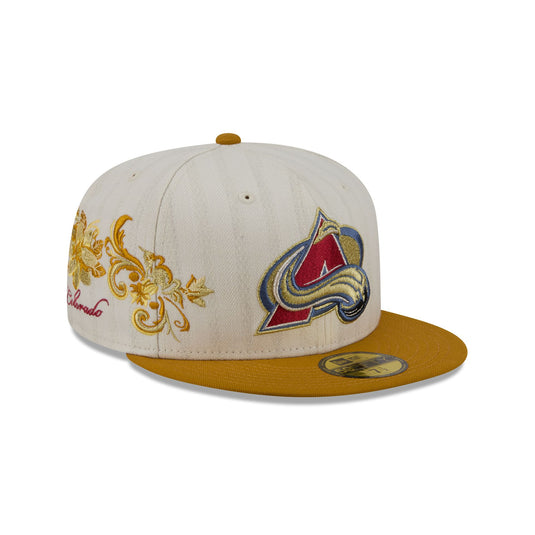 Colorado Avalanche Chrome Herringbone 59FIFTY Fitted Hat - New Era Cap
