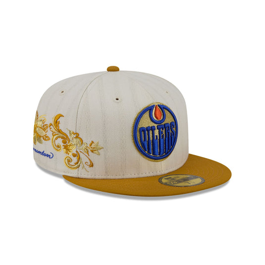Edmonton Oilers Chrome Herringbone 59FIFTY Fitted Hat - New Era Cap