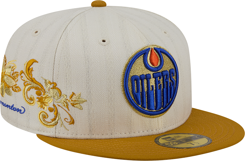 Edmonton Oilers Chrome Herringbone 59FIFTY Fitted Hat