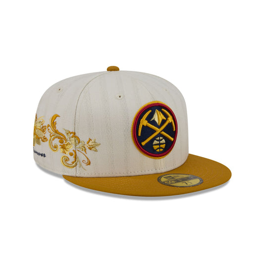 Denver Nuggets Chrome Herringbone 59FIFTY Fitted Hat - New Era Cap