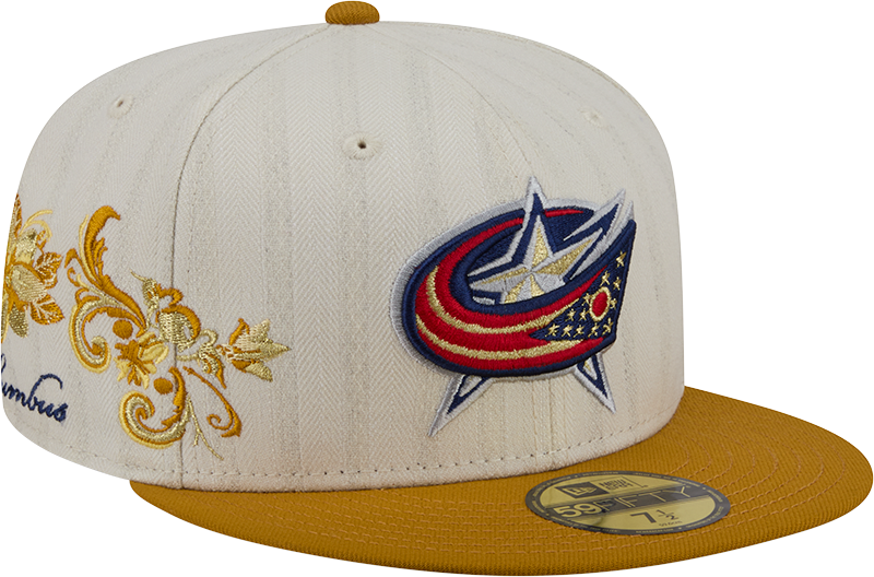 Columbus Blue Jackets Chrome Herringbone 59FIFTY Fitted Hat