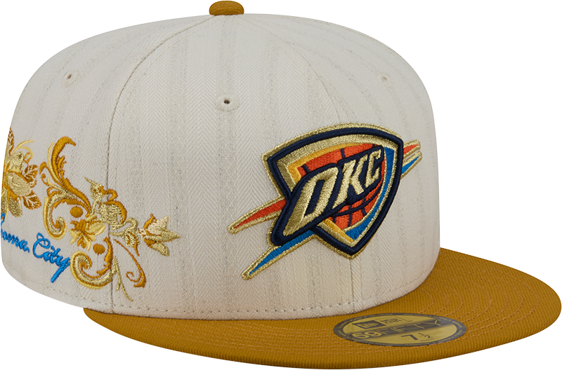 Oklahoma City Thunder Chrome Herringbone 59FIFTY Fitted Hat