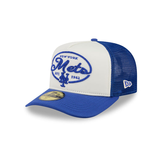 New York Mets Chrome 59FIFTY Fitted Trucker Hat - New Era Cap