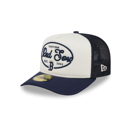Boston Red Sox Chrome 59FIFTY Fitted Trucker Hat - New Era Cap