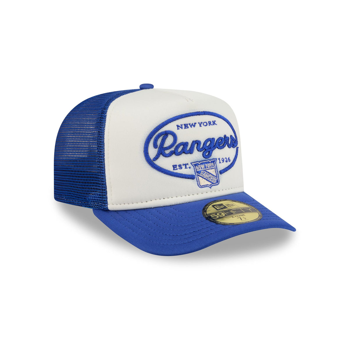 New York Rangers Chrome 59FIFTY Fitted Trucker Hat