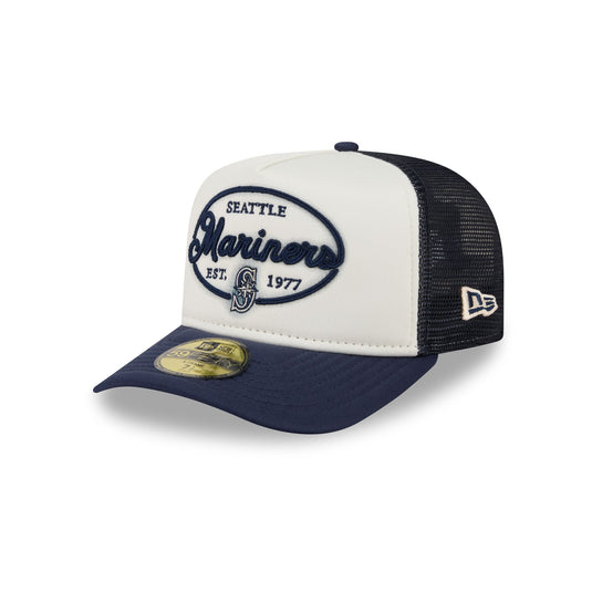 Seattle Mariners Chrome 59FIFTY Fitted Trucker Hat - New Era Cap