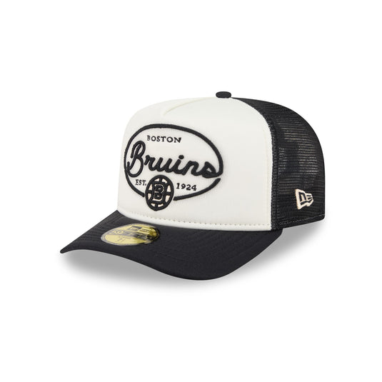 Boston Bruins Chrome 59FIFTY Fitted Trucker Hat - New Era Cap