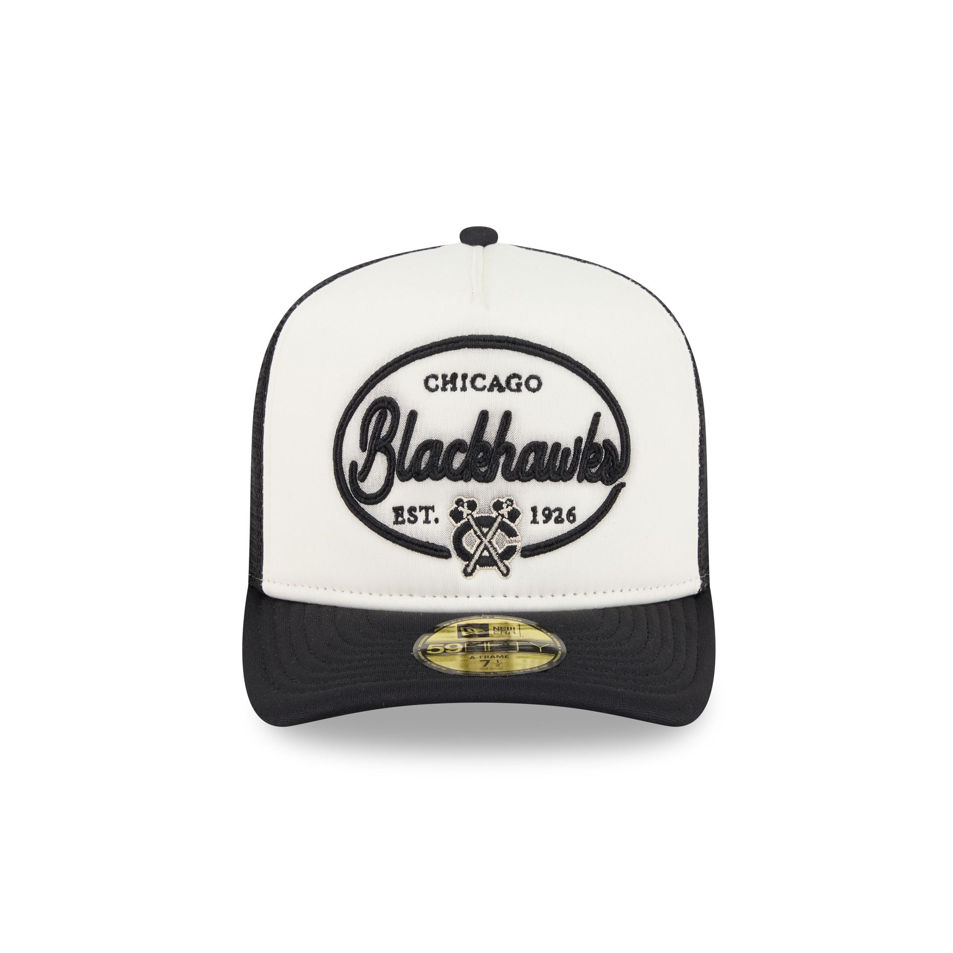 Chicago Blackhawks Chrome 59FIFTY Fitted Trucker Hat