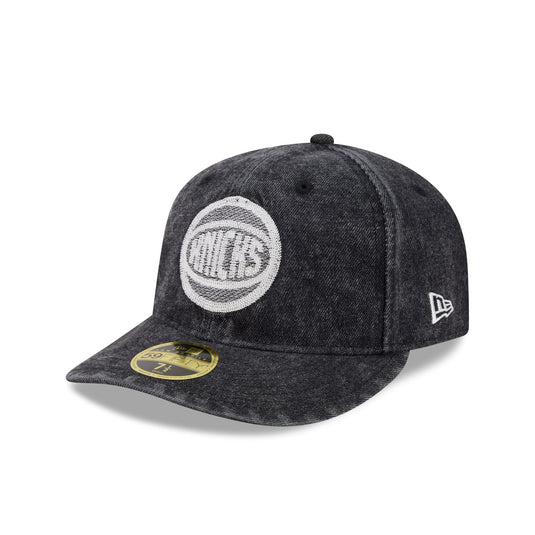 New York Knicks Black Denim Low Profile 59FIFTY Fitted Hat - New Era Cap