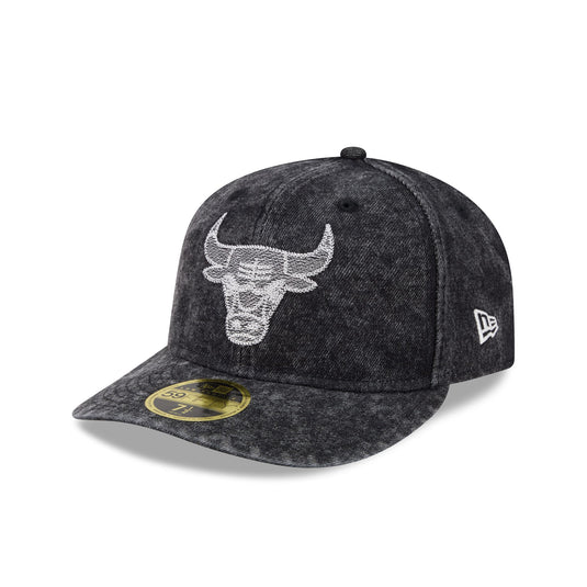 Chicago Bulls Black Denim Low Profile 59FIFTY Fitted Hat - New Era Cap