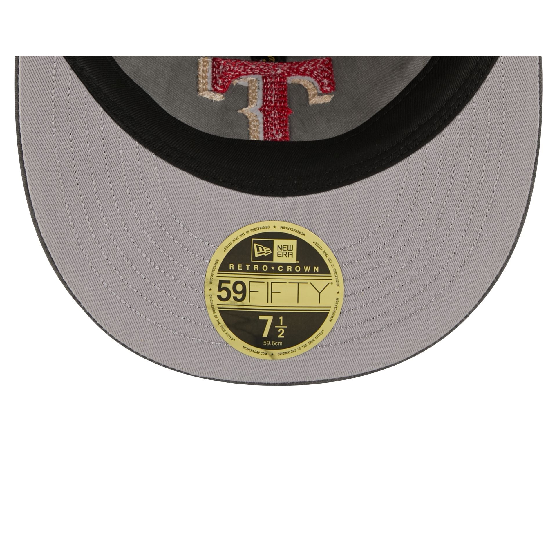 Texas Rangers Visor Stitch Retro Crown 59FIFTY Fitted Hat