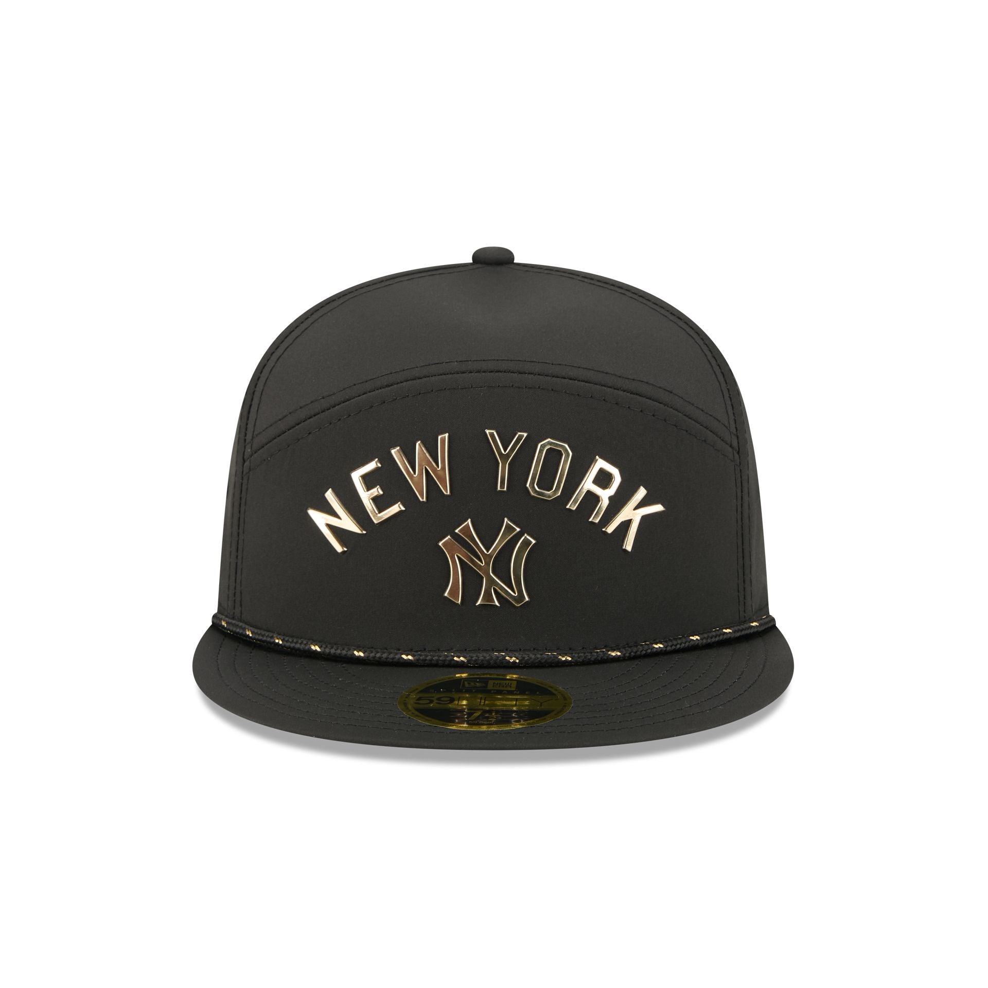 New York Yankees Gold Logo Rope Split Panel 59FIFTY Fitted Hat