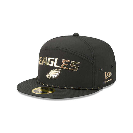 Philadelphia Eagles Gold Logo Rope Split Panel 59FIFTY Fitted Hat - New Era Cap