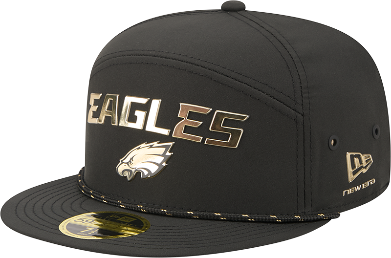 Philadelphia Eagles Gold Logo Rope Split Panel 59FIFTY Fitted Hat
