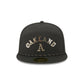 Athletics Gold Logo Rope Split Panel 59FIFTY Fitted Hat