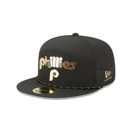 Philadelphia Phillies Gold Logo Rope Split Panel 59FIFTY Fitted Hat - New Era Cap