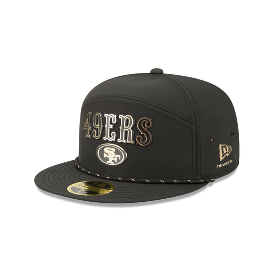 San Francisco 49ers Gold Logo Rope Split Panel 59FIFTY Fitted Hat - New Era Cap