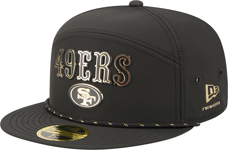 San Francisco 49ers Gold Logo Rope Split Panel 59FIFTY Fitted Hat