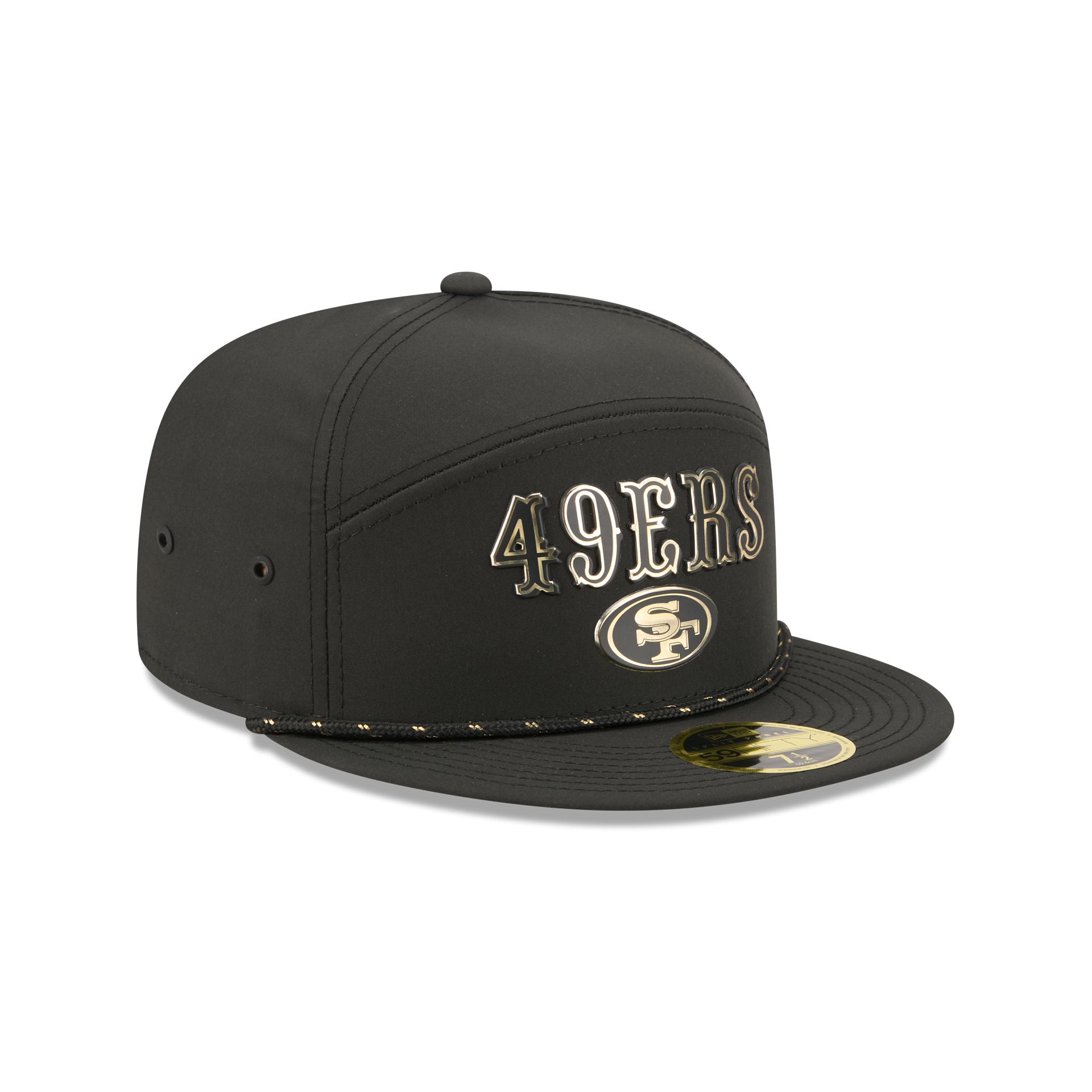 San Francisco 49ers Gold Logo Rope Split Panel 59FIFTY Fitted Hat
