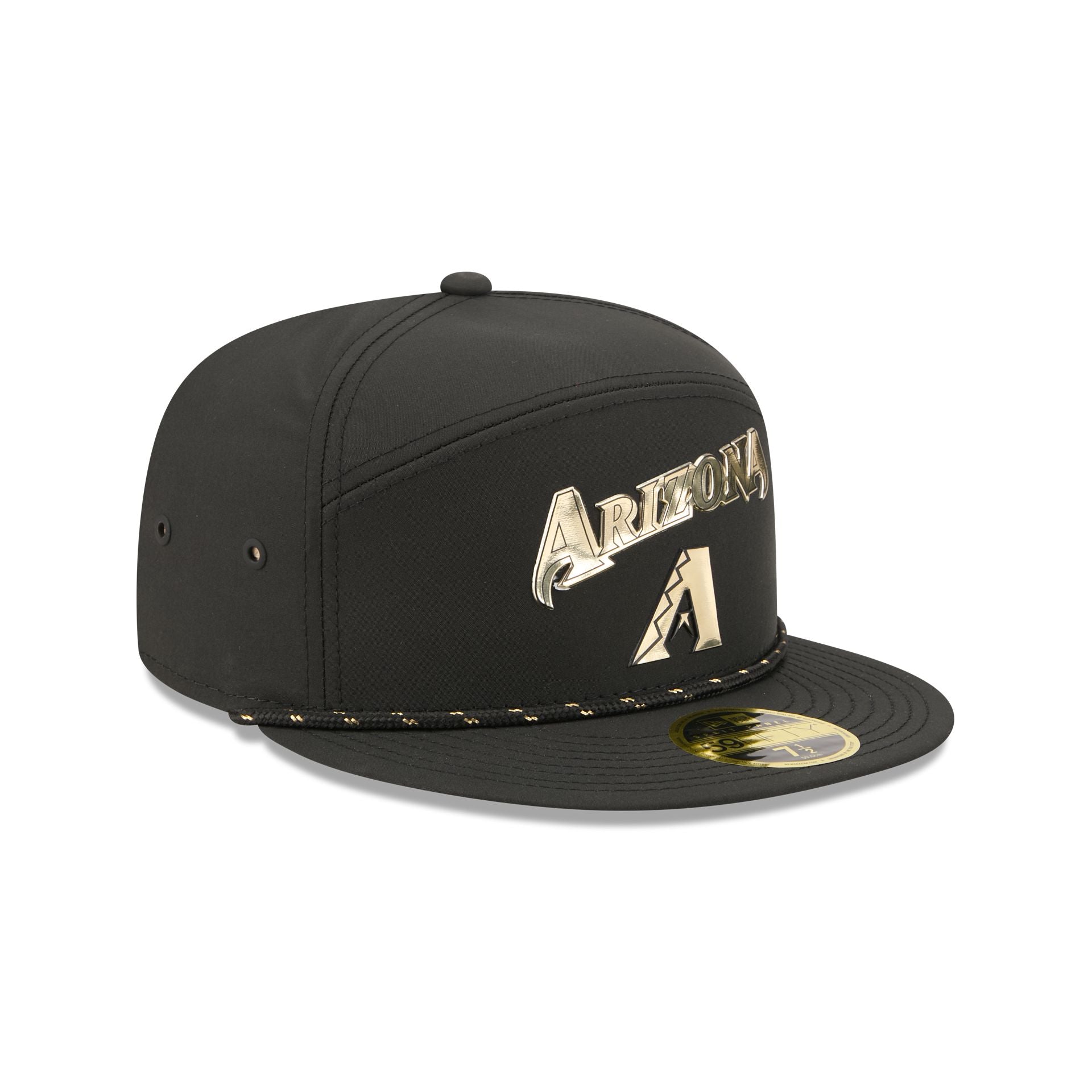 Arizona Diamondbacks Gold Logo Rope Split Panel 59FIFTY Fitted Hat