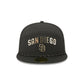 San Diego Padres Gold Logo Rope Split Panel 59FIFTY Fitted Hat