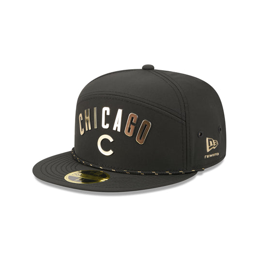 Chicago Cubs Gold Logo Rope Split Panel 59FIFTY Fitted Hat - New Era Cap