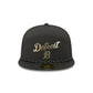 Detroit Tigers Gold Logo Rope Split Panel 59FIFTY Fitted Hat