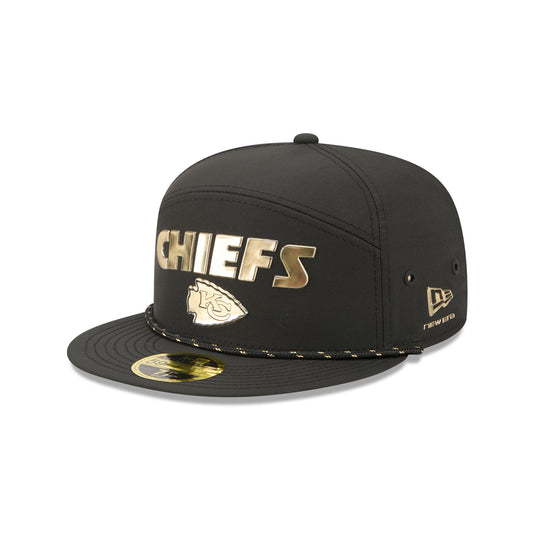 Kansas City Chiefs Gold Logo Rope Split Panel 59FIFTY Fitted Hat - New Era Cap