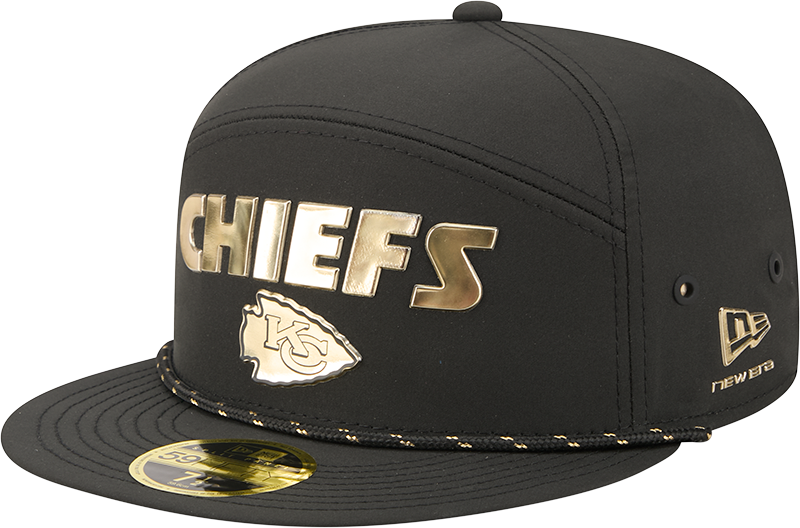 Kansas City Chiefs Gold Logo Rope Split Panel 59FIFTY Fitted Hat