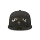 New York Mets Gold Logo Rope Split Panel 59FIFTY Fitted Hat