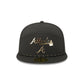 Atlanta Braves Gold Logo Rope Split Panel 59FIFTY Fitted Hat