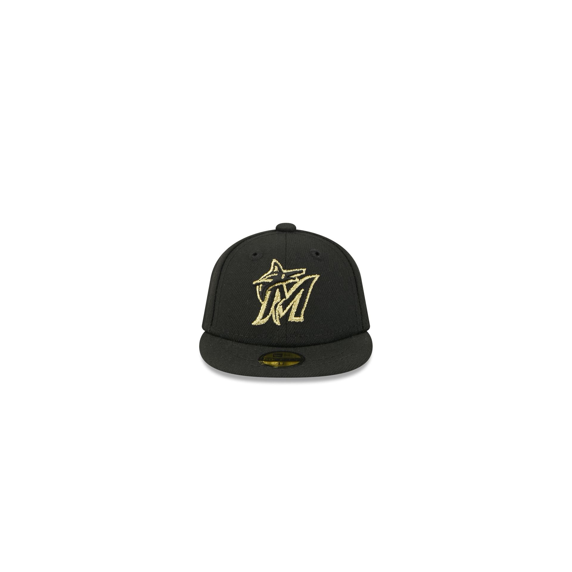 Miami Marlins Gold Logo Mini 59FIFTY Fitted Hat