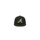 Atlanta Braves Gold Logo Mini 59FIFTY Fitted Hat