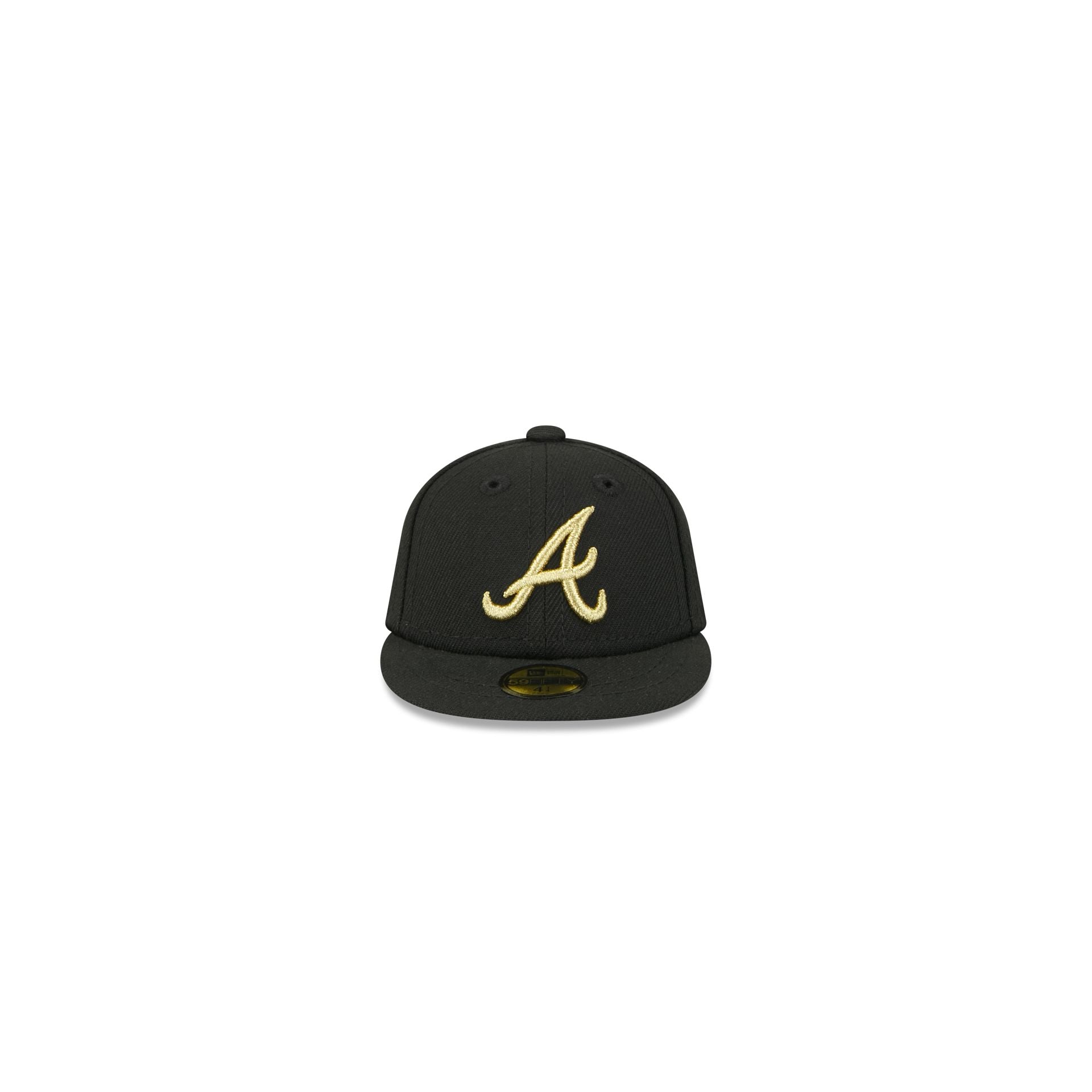Atlanta Braves Gold Logo Mini 59FIFTY Fitted Hat