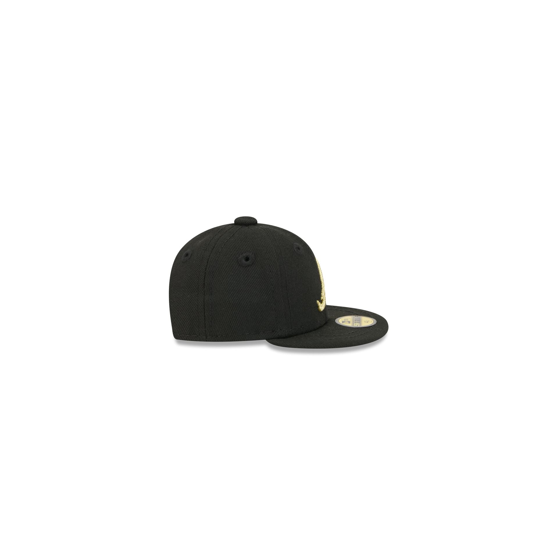 Atlanta Braves Gold Logo Mini 59FIFTY Fitted Hat